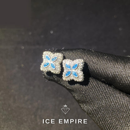 Iced Out 925 Silver Moissanite Earrings