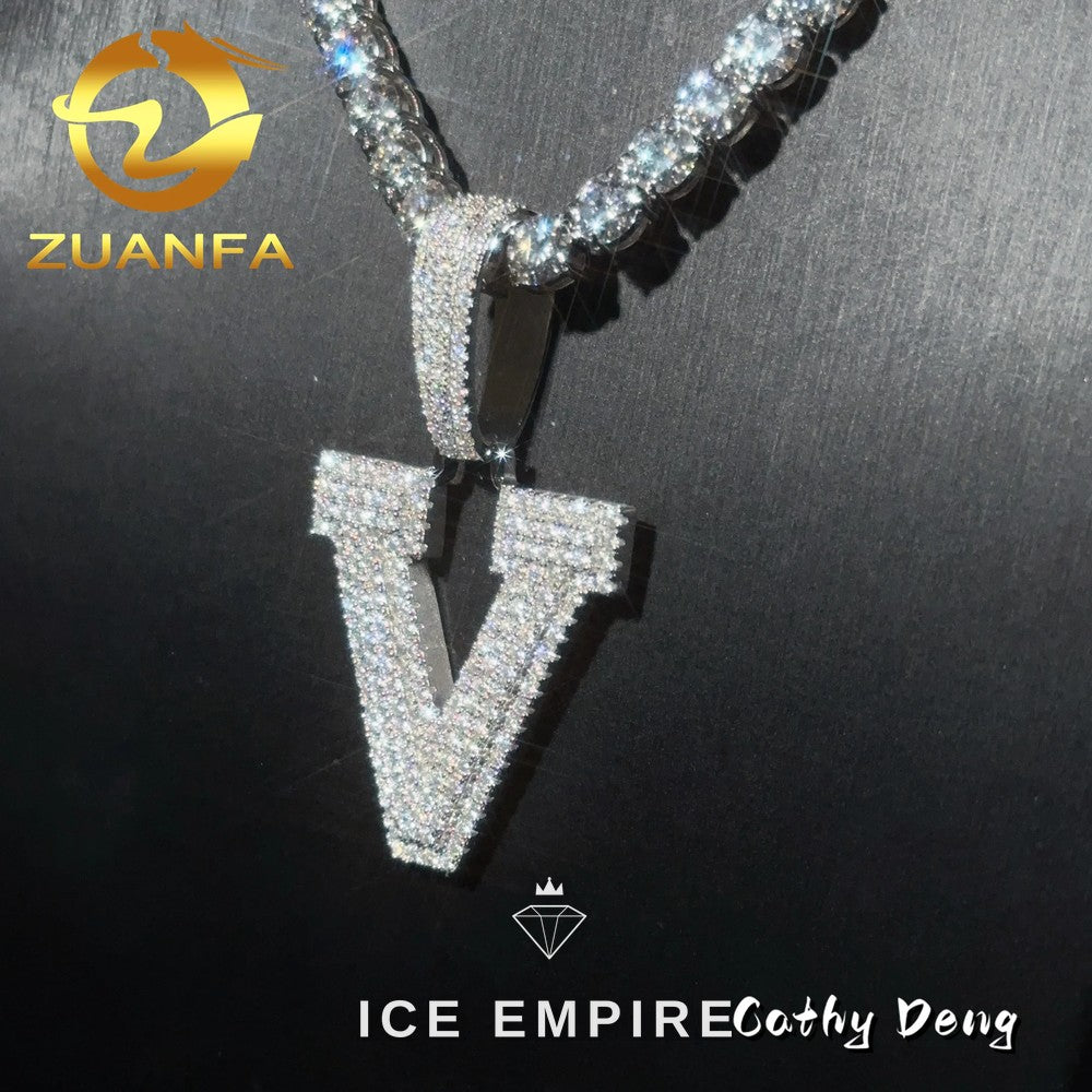 Iced Out Rose Gold Plated Moissanite Pendant