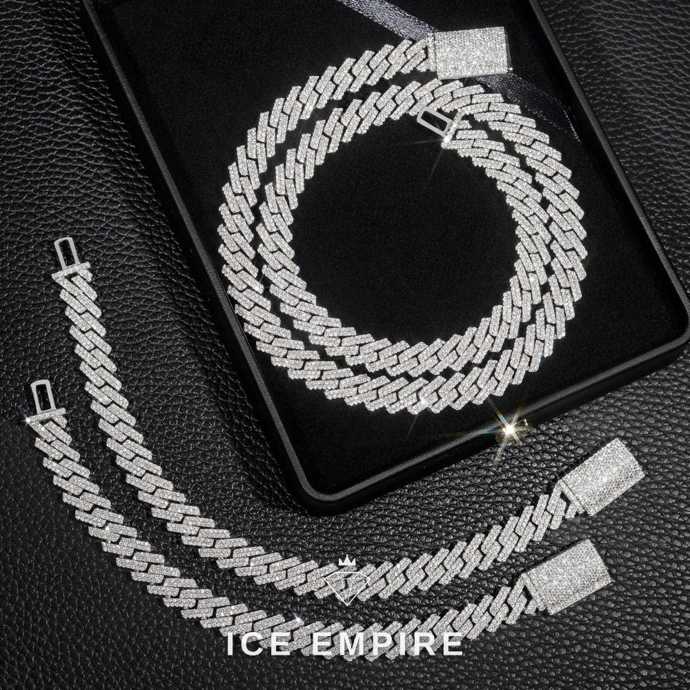 Iced Out Rose Gold Plated Moissanite Cuban Chain