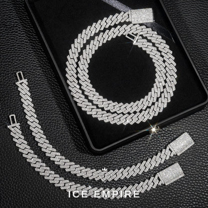 Iced Out Rose Gold Plated Moissanite Cuban Chain