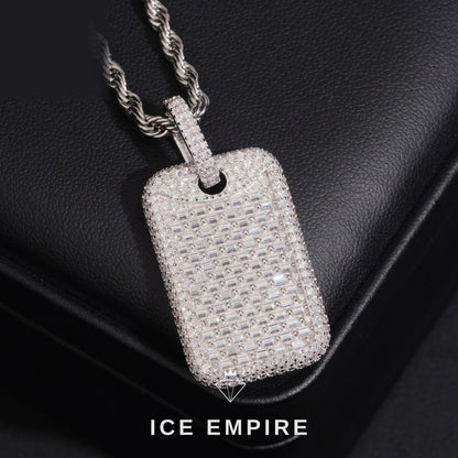 Iced Out Baguette Gold Plated Moissanite Pendant