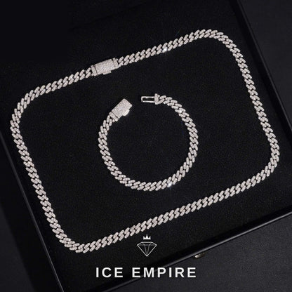 Iced Out Rose Gold Plated Moissanite Cuban Chain