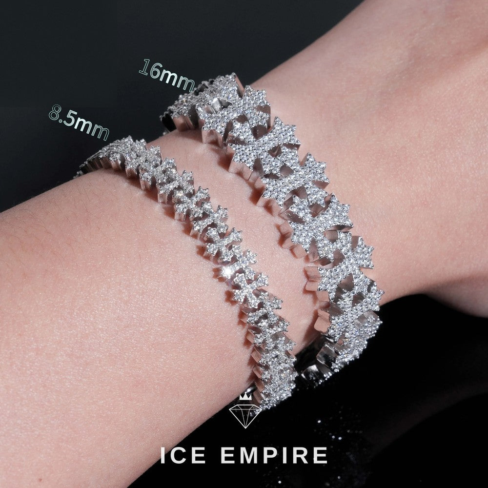 Iced Out Cross 925 Silver Moissanite Cuban Chain