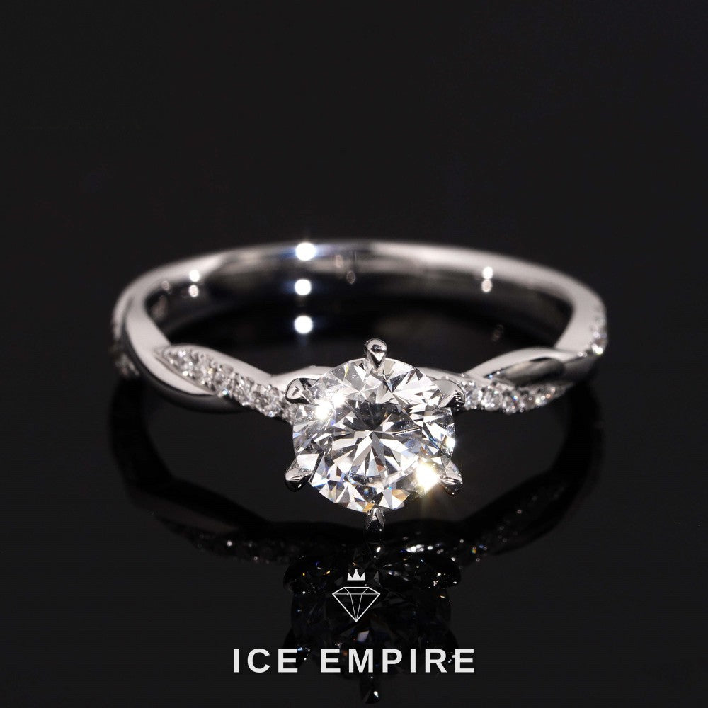 Iced Out Gold Plated Lab Grown Diamond Engagement Ring