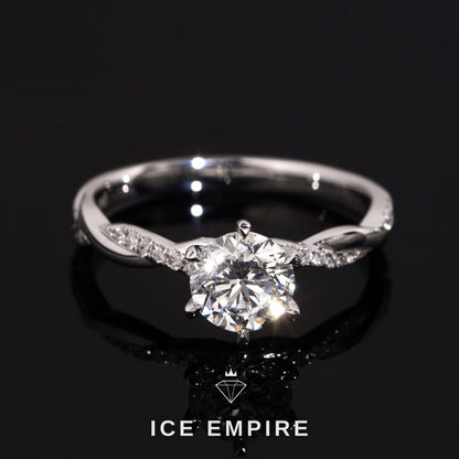 Iced Out Gold Plated Lab Grown Diamond Engagement Ring