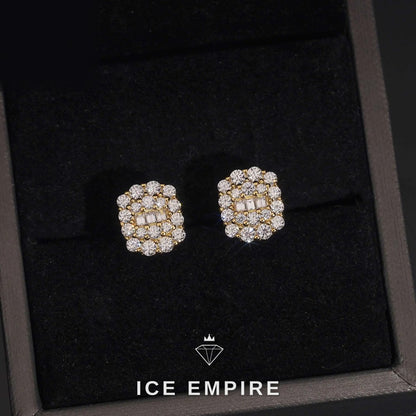 Iced Out 925 Silver Moissanite Earrings