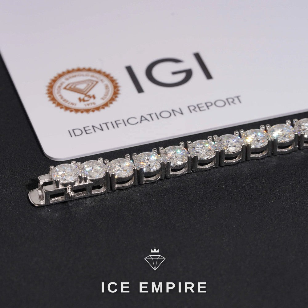 Iced Out 925 Silver Lab Grown Diamond Tennis Bracelet