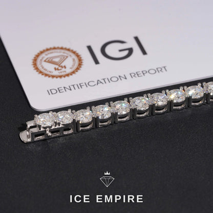 Iced Out 925 Silver Lab Grown Diamond Tennis Bracelet