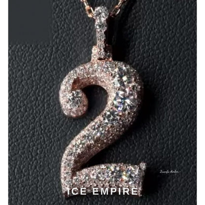 Iced Out 10K Gold Moissanite Pendant