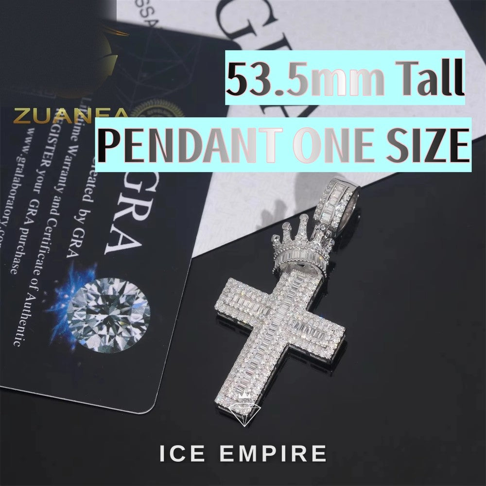 Iced Out Baguette 925 Silver Moissanite Ring