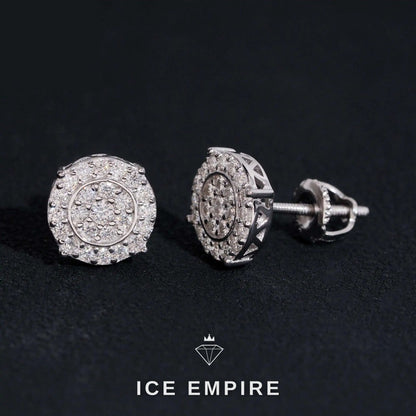 Iced Out 925 Silver Moissanite Stud Earrings