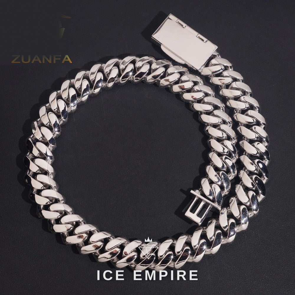 Iced Out Rose Gold Plated Moissanite Cuban Chain