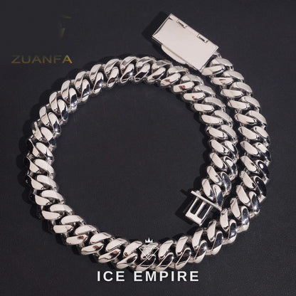 Iced Out Rose Gold Plated Moissanite Cuban Chain