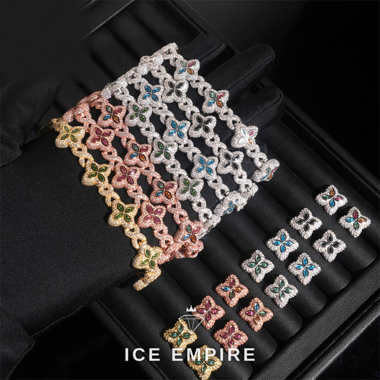 Iced Out Rose Gold Plated Moissanite Cuban Chain