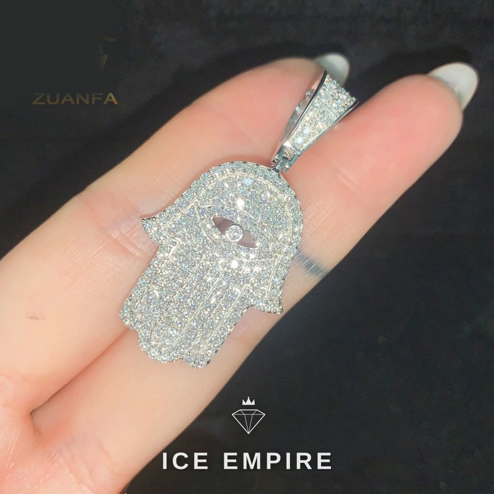 Iced Out 925 Silver Moissanite Pendant
