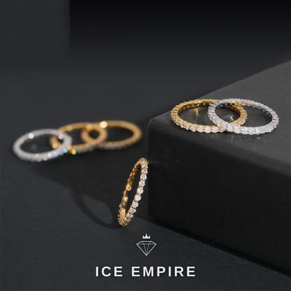 Iced Out 925 Silver Moissanite Ring