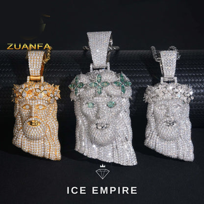 Iced Out 925 Silver Moissanite Pendant