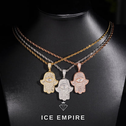 Iced Out Rose Gold Plated Moissanite Pendant