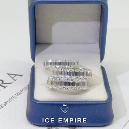 Iced Out 925 Silver Moissanite Ring