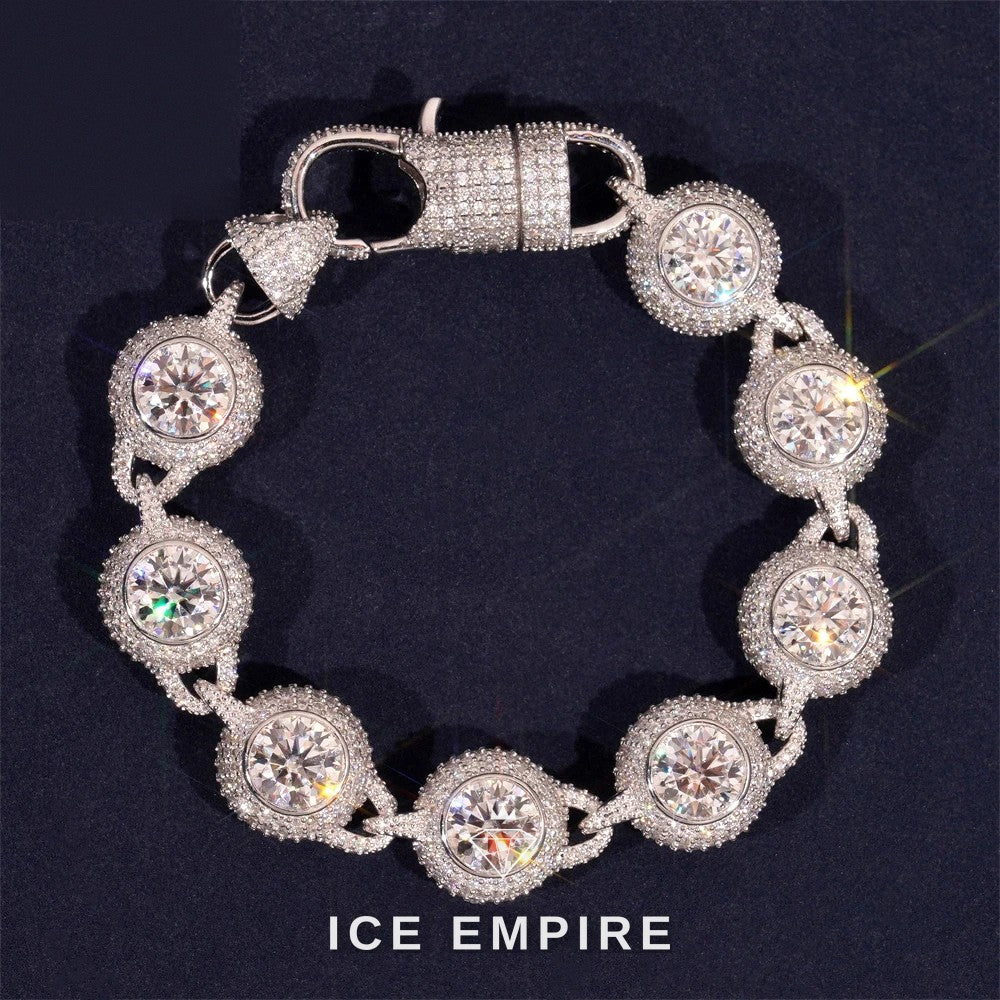 Iced Out 925 Silver Moissanite Cuban Chain