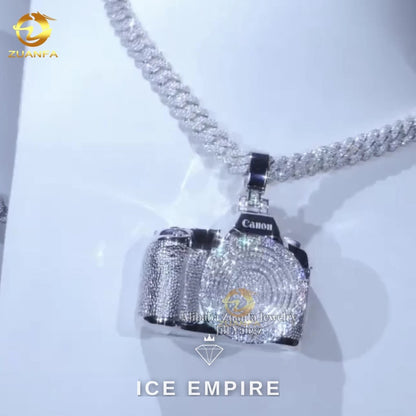 Iced Out Cross 925 Silver Moissanite Pendant