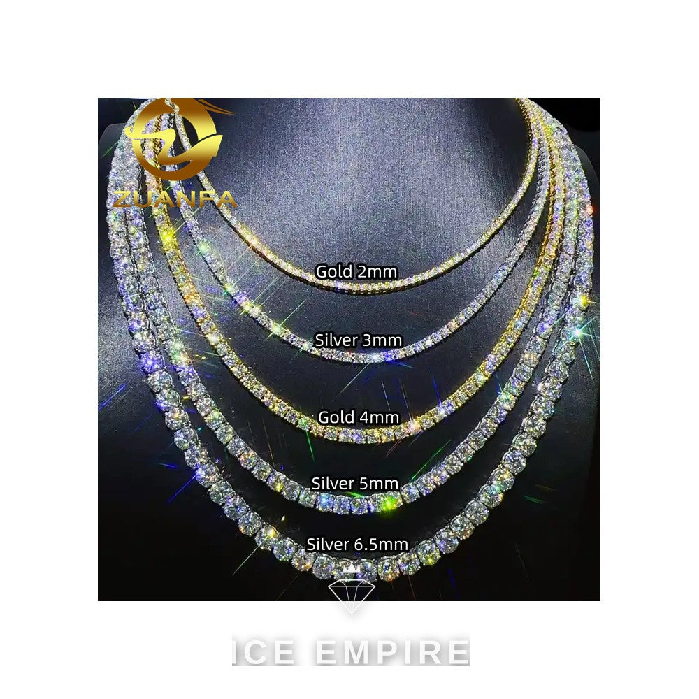 Iced Out Gold Plated Moissanite Cuban Chain