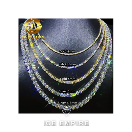 Iced Out Gold Plated Moissanite Cuban Chain