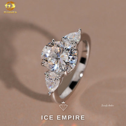 Iced Out Gold Plated Moissanite Wedding Band