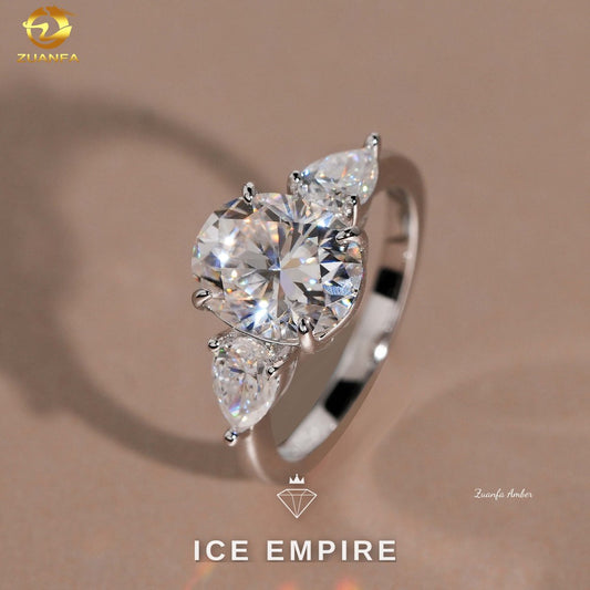 Iced Out Gold Plated Moissanite Wedding Band