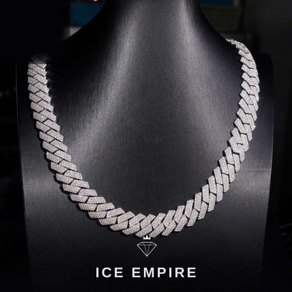 Iced Out Rose Gold Plated Moissanite Cuban Chain