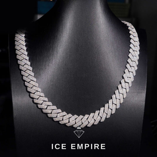 Iced Out Rose Gold Plated Moissanite Cuban Chain