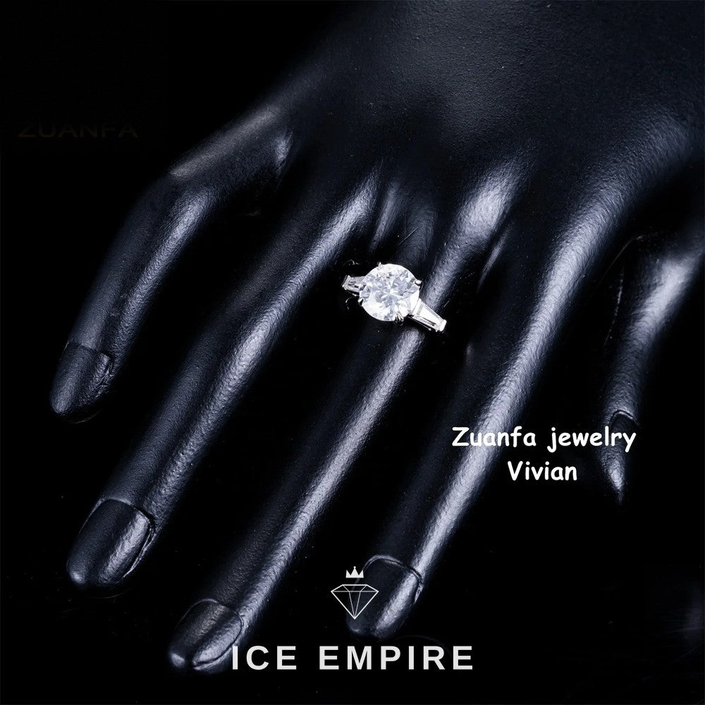 Iced Out 925 Silver Moissanite Ring