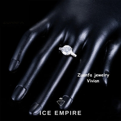 Iced Out 925 Silver Moissanite Ring