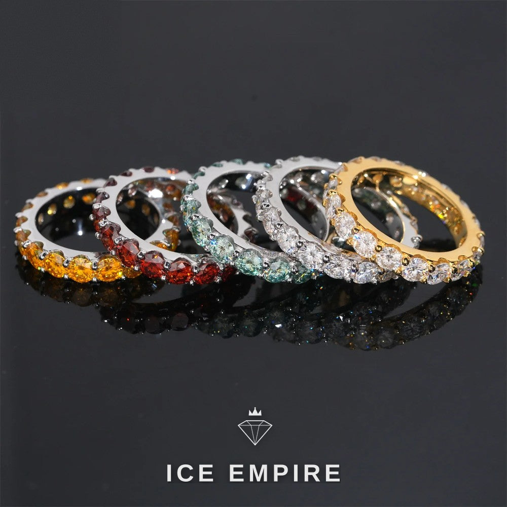 Iced Out 925 Silver Moissanite Ring