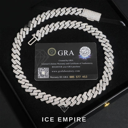 Iced Out Rose Gold Plated Moissanite Cuban Chain
