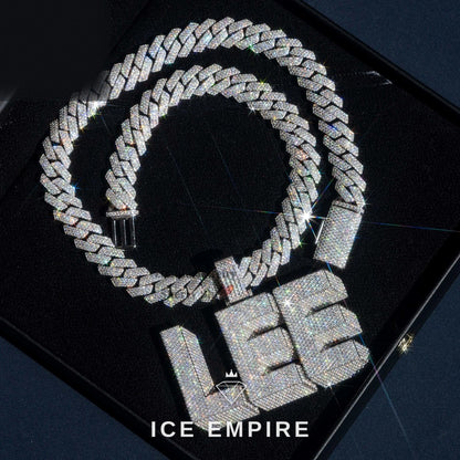Iced Out 925 Silver Cuban Chain