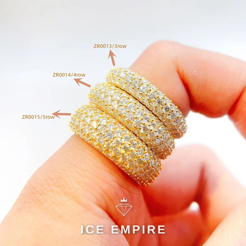 Iced Out Rose Gold Plated Moissanite Ring