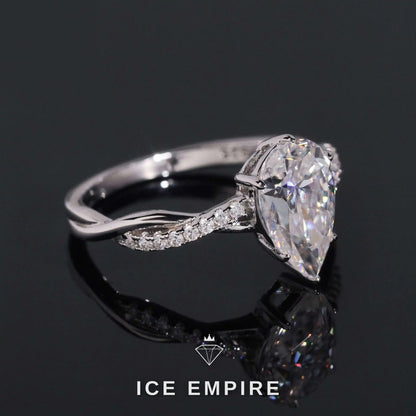 Iced Out Gold Plated Moissanite Wedding Band