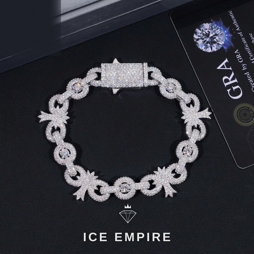 Iced Out Rose Gold Plated Moissanite Cuban Chain