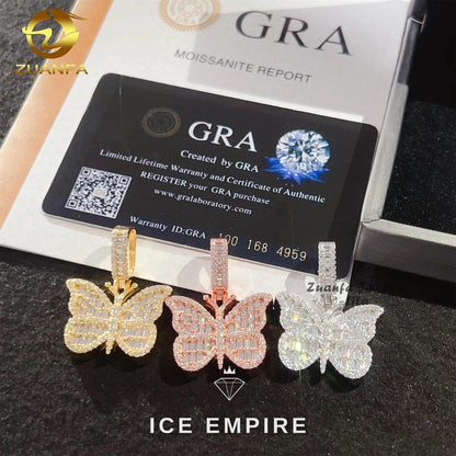 Iced Out 925 Silver Moissanite Pendant