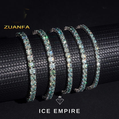 Iced Out Rose Gold Plated Moissanite Cuban Chain