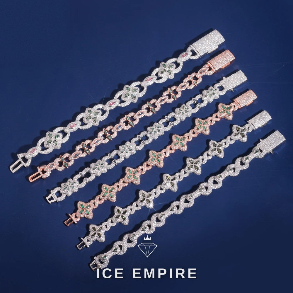 Iced Out Rose Gold Plated Moissanite Cuban Chain