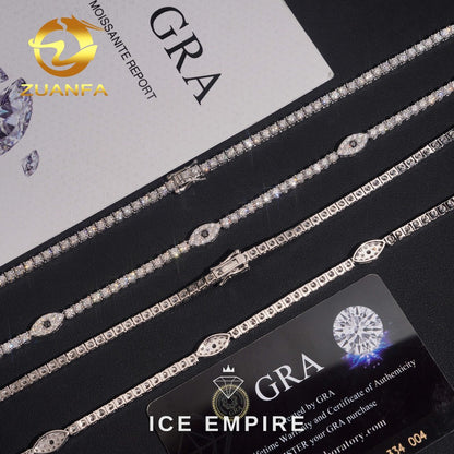 Iced Out Rose Gold Plated Moissanite Cuban Chain
