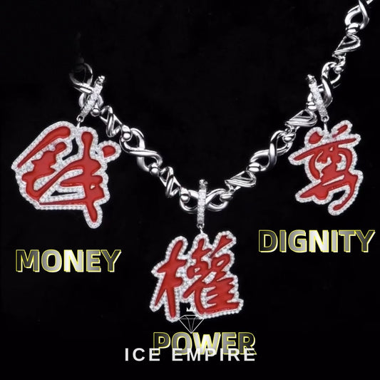 Iced Out Cross 925 Silver Pendant