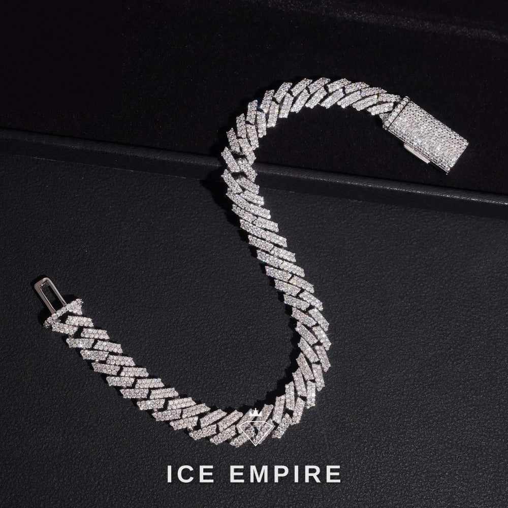Iced Out Gold Plated Moissanite Cuban Chain