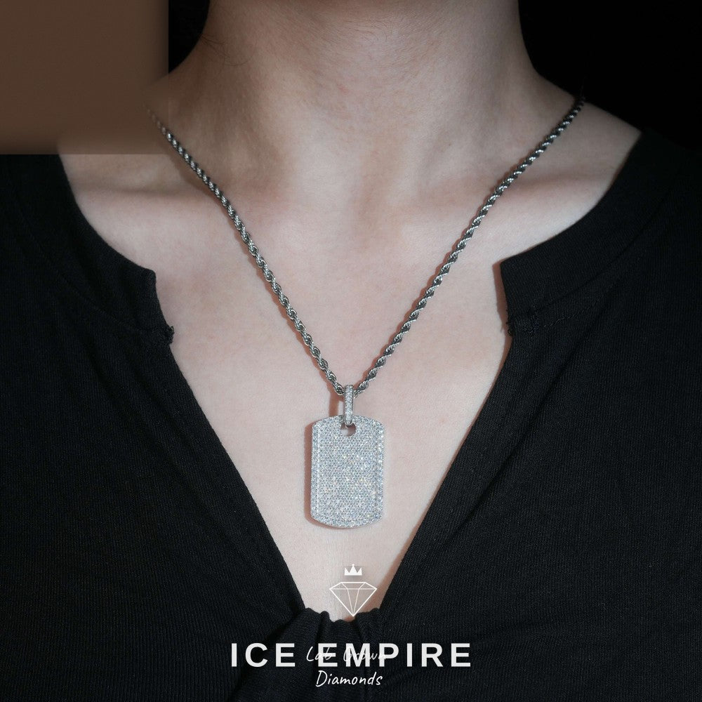 Iced Out 925 Silver Lab Grown Diamond Pendant