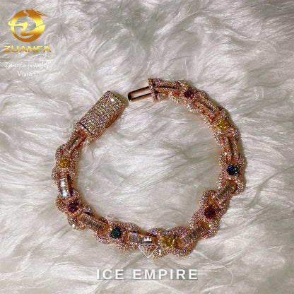Iced Out Rose Gold Plated Moissanite Cuban Chain