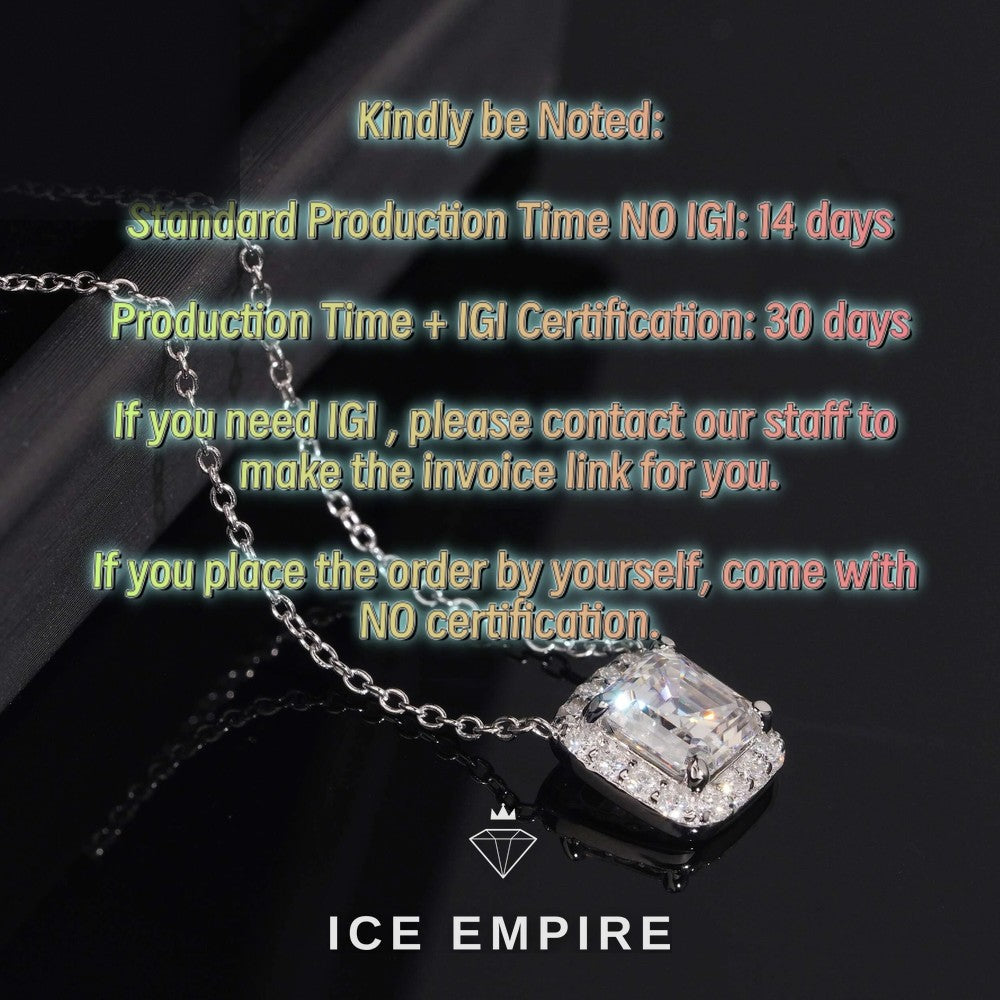 Iced Out 925 Silver Lab Grown Diamond Pendant