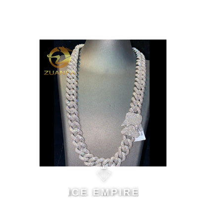 Iced Out Rose Gold Plated Moissanite Cuban Chain