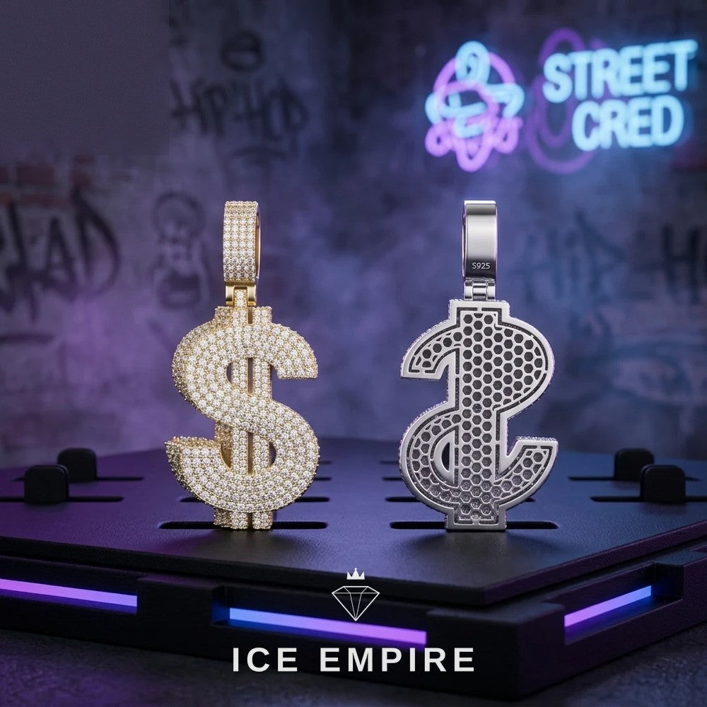 Iced Out Rose Gold Plated Moissanite Pendant